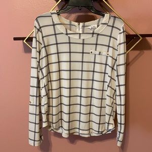 Patterned Business Casual Blouse